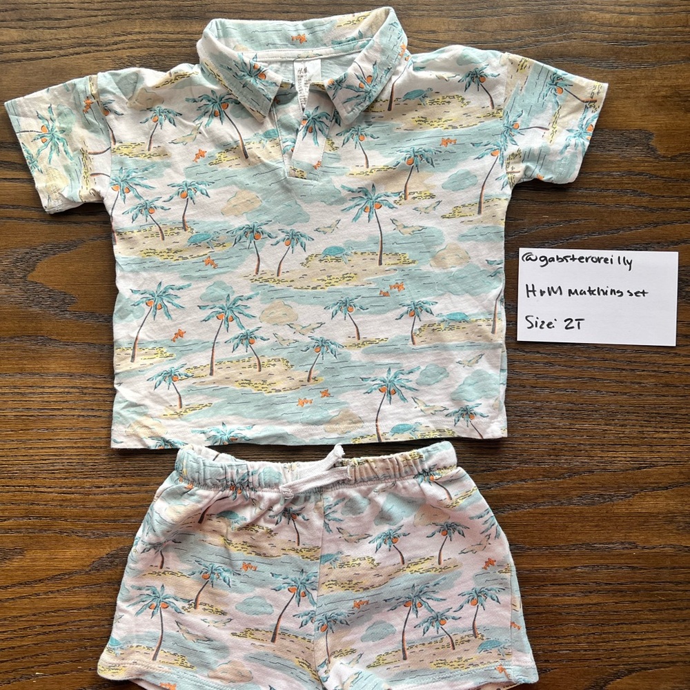 H&M Tropical Print Toddler Set